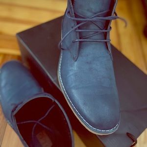 Blue - Distressed - Faux-Suede - Chukka Boots